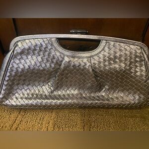 Elliott Lucca silver clutch